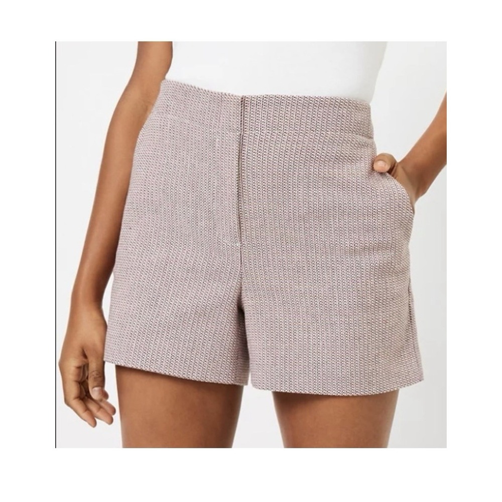 Loft Structured Shorts in Tweed Pink Beige Sz 8 NWT Women's